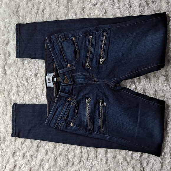 PAIGE Denim - Like New! Paige Zippered Edgemont Skinny Denim Sz 24